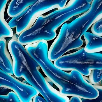 Foam Bottom Blue Sharks Halal Gummies (0.5 lb)